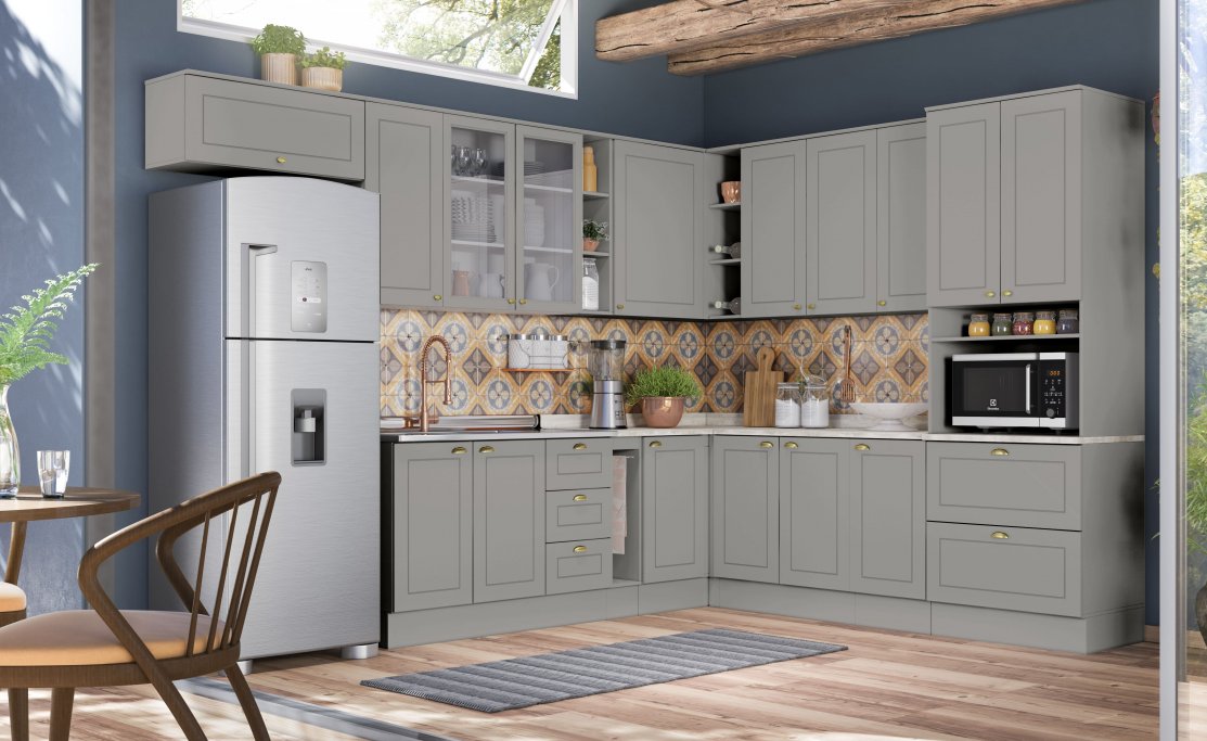 Cozinha Americana Cinza 24.2