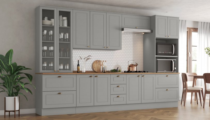 Cozinha Americana Cinza 24.4