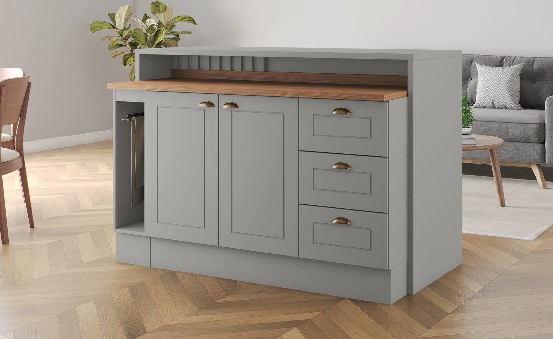 Bancada Gourmet Americana Cinza