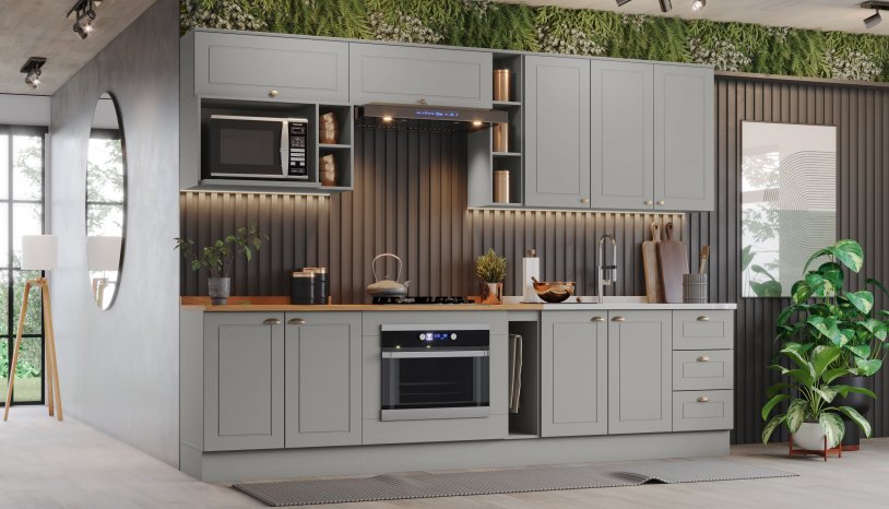 Cozinha Americana Cinza 24.1