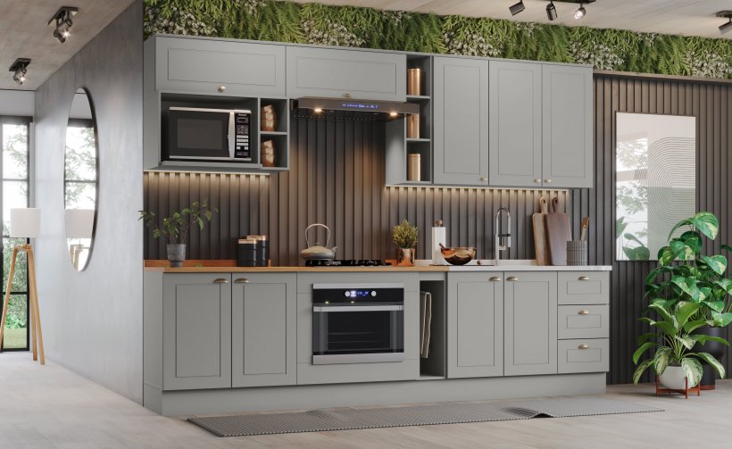 Cozinha Americana Cinza 24.1