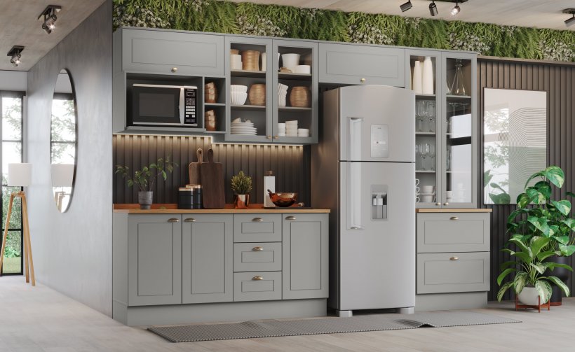 Cozinha Americana Cinza 24.3