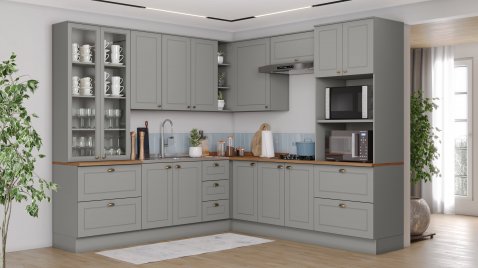 Cozinha Americana Cinza 24.5