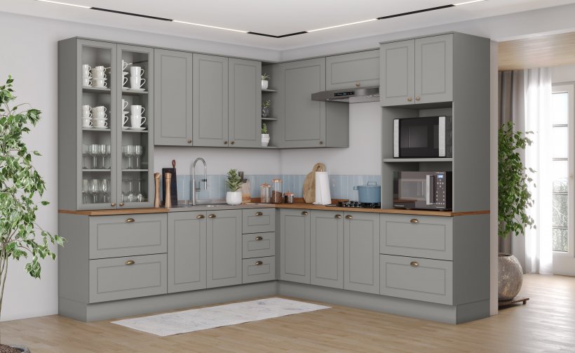 Cozinha Americana Cinza 24.5