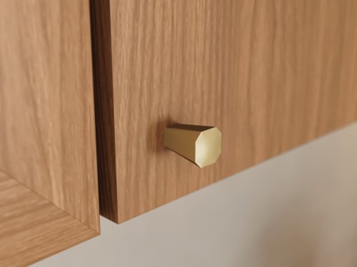 Aéreos com puxadores pontual dourados