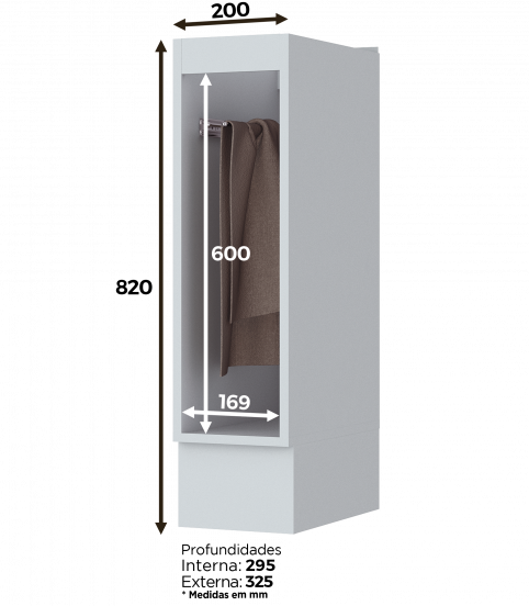 Armario Porta Toalha 200 Mm Americana Moveis Henn