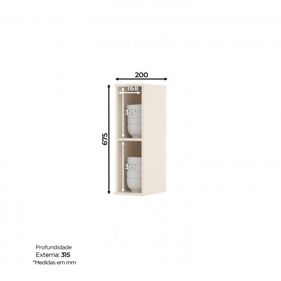 Connect Top Cabinet Niche 200 mm