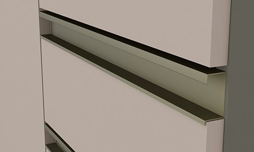 Tiradores de perfil de aluminio