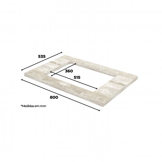 Encimera para Cooktop 800 mm