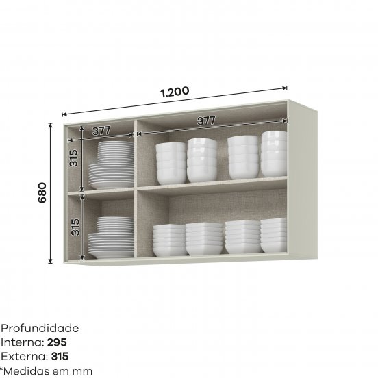 Aéreo 03 Portas 1200 mm Fineze