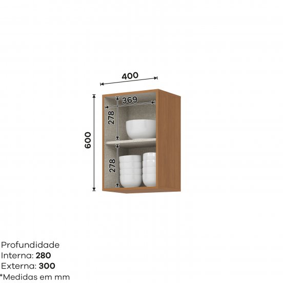 Aéreo 01 Porta 400 mm Venaly