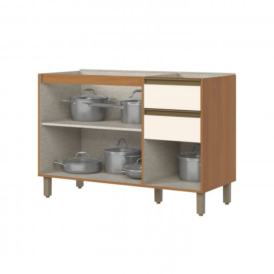 Armário Pia 03 Portas 02 gavetas 1200 mm Venaly