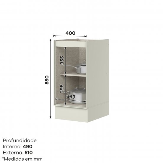 Armário 01 Porta 400 mm Fineze