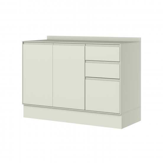 Armário Pia 03 Portas 02 Gavetas 1200 mm Fineze