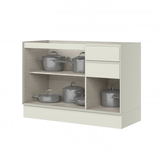 Armário Pia 03 Portas 02 Gavetas 1200 mm Fineze