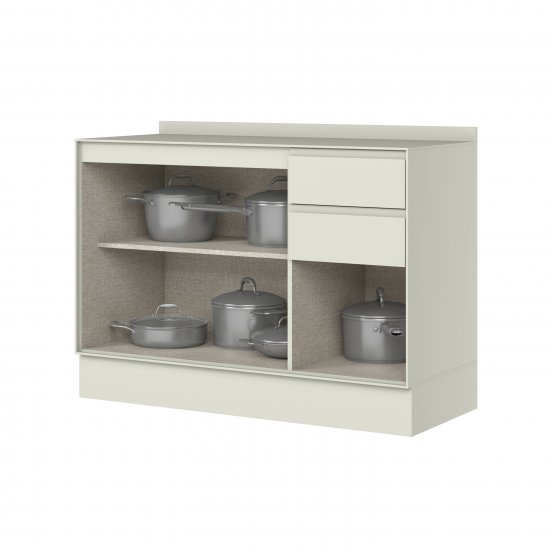 Armário Pia 03 Portas 02 Gavetas 1200 mm Fineze