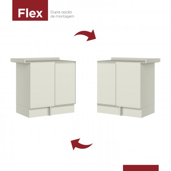 Armário Canto Reto 01 Porta Fineze