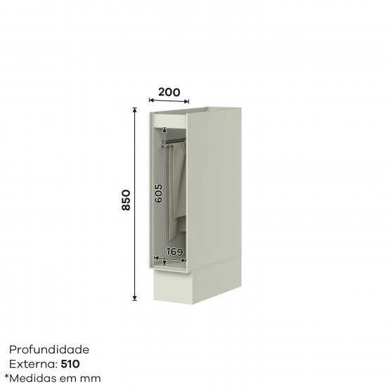 Armário Porta Toalha Fineze