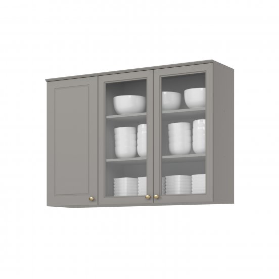 Americana Top Cabinet with 03 Glass Doors  1200 mm 