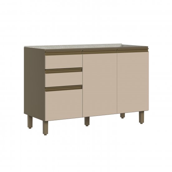Connect Armario Lavabo 02 Puertas 03 Cajones 1.200 mm