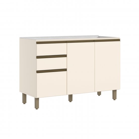 Connect Armario Lavabo 02 Puertas 03 Cajones 1.200 mm