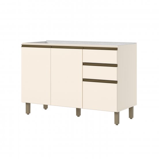 Connect Armario Lavabo 02 Puertas 03 Cajones 1.200 mm