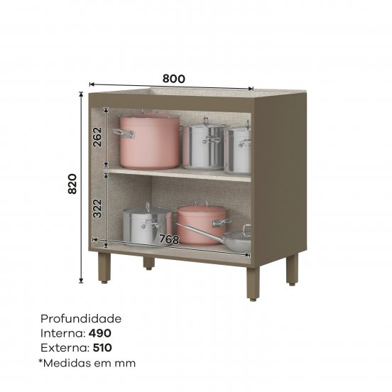 Connect Cabinet 2 Doors 800 mm