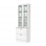 Americana Glass-door Cabinet 02 Doors 02 Drawers