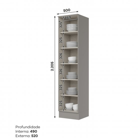 Paneleiro 01 Porta 500 mm Americana 