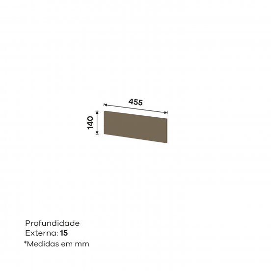 Rodapé para Balcão Canto Oblíquo/Fechamento