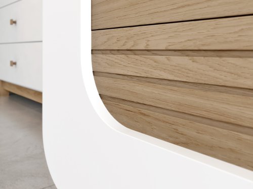 Detalhe ripado do berço