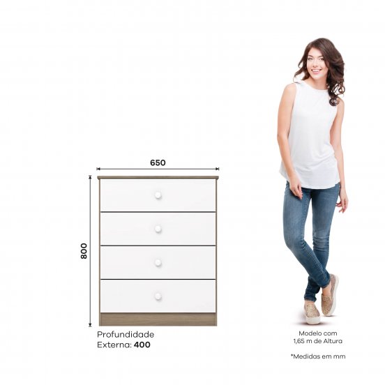 Cômoda Labirinto 04 Gavetas