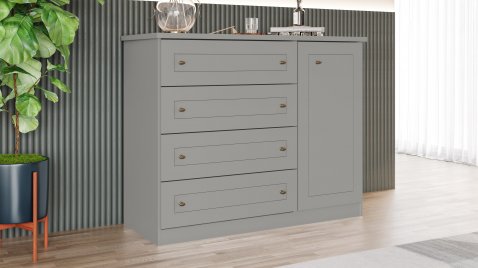 Comoda Americana Cinza