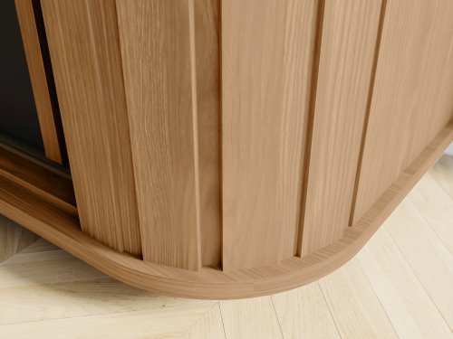 Cantos curvos com ripados