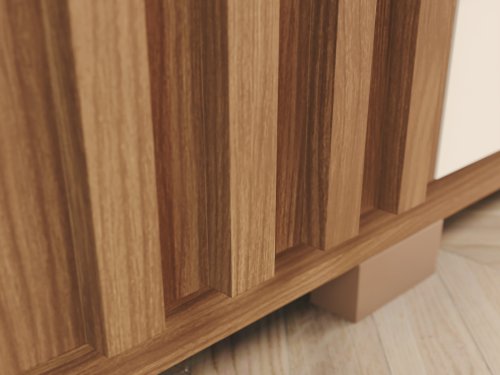 Portas com detalhes ripados