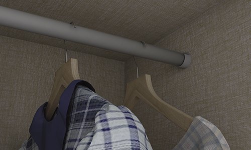 Cabideiros e calceiros revestidos