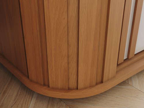 Cantos curvos com ripados