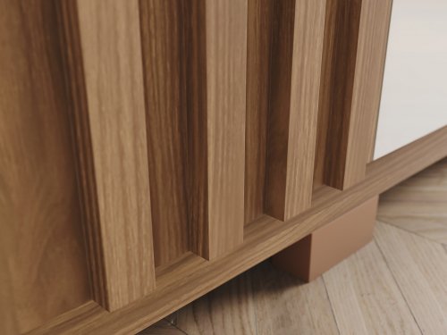 Portas com detalhes ripados