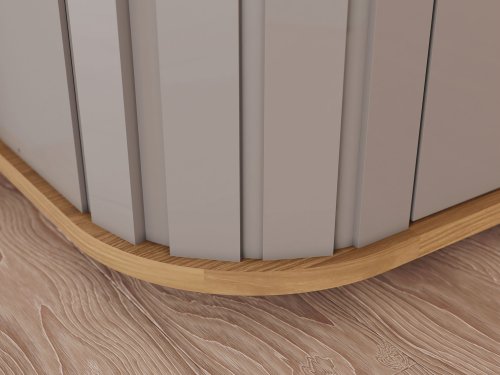 Canto curvo com ripados