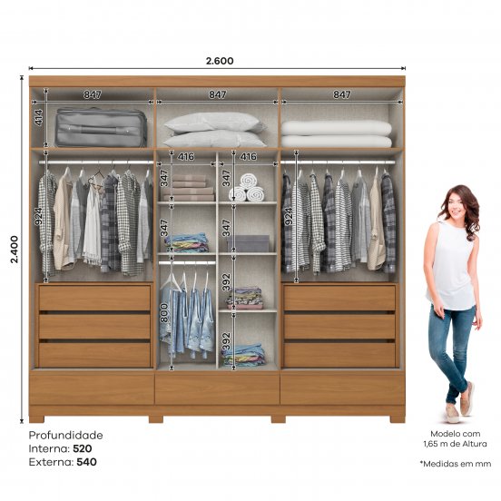 Guarda-roupa Imperial 06 Portas 