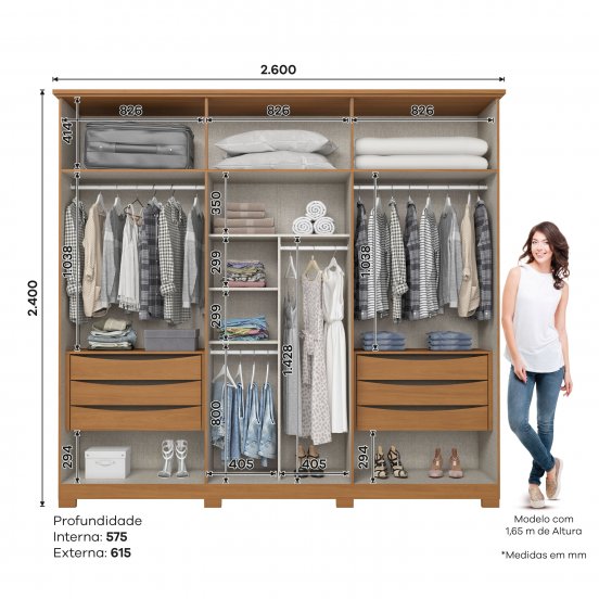 Guarda-Roupa Leblon 06 Portas