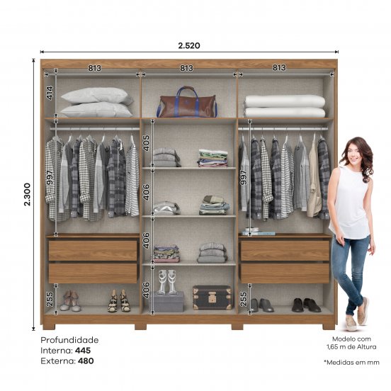 Guarda-Roupa Norton 06 Portas