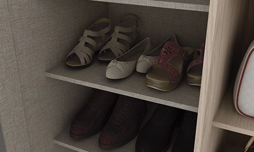 Mirror and 6 external shelves