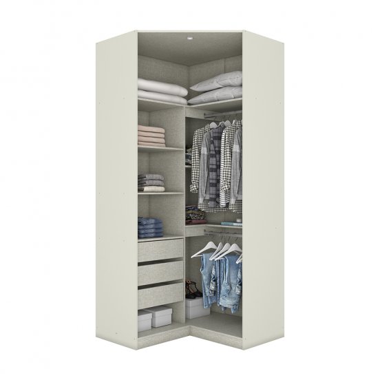 Canto Closet 02 Portas com Espelho Seletto